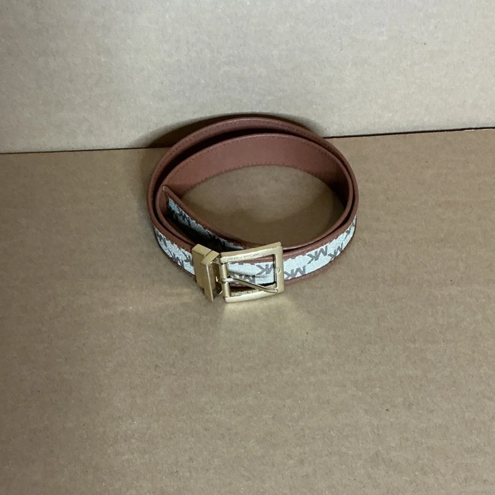 Michael Kors Tan and Gold Men's Belt double face size 39